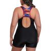imagebeautyin Plus Size Swimsuit for Women Athletic Boyleg One Piece Bathing SuitBlackRed Printed