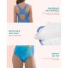 imagebeautyin Girls One Piece Swimsuits Size 716 Athletic Racerback Bathing SuitBlue