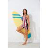 imagebeautyin Boyleg Swimsuits for Women Athletic One Piece Bathing Suit Crisscross Back SwimwearFlag