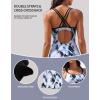 imagebeautyin Boyleg Swimsuits for Women Athletic One Piece Bathing Suit Crisscross Back SwimwearGrayBlack