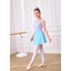 imagebeautyin Girl Gymnastics Leotards Unitards Ballet Dance Dress Tumbling OutfitsBaby BlueFish Scale