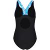 imagebeautyin Girls Swimsuit Athletic One Piece Practice Swimwear Competition Bathing SuitBlackBlue Wave
