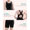 imagebeautyin Girls Swimsuit Size 814 Boyleg One Piece Athletic Bathing Suit Training SwimwearAll Black