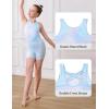 imagebeautyin Gymnastics Leotards for Girls Dance Unitards Shorts Outfits ActivewearBaby BlueFish Scale