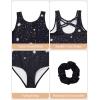 imagebeautyin Gymnastics Leotards for Girls Dance Unitards Shorts Outfits ActivewearBlackStar