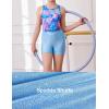 imagebeautyin Gymnastics Leotards for Girls Dance Unitards Shorts Outfits ActivewearBlueRandom Color