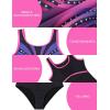 imagebeautyin Gymnastics Leotards for Girls with Shorts Ballet Dance Unitards BiketardsBlackPurple