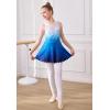 imagebeautyin Gymnastics Leotards for Girls with Skirt Sleeveless Ballet Dance Dress Outfit 410 YearsBlue  Snowflake