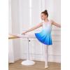 imagebeautyin Gymnastics Leotards for Girls with Skirt Sleeveless Ballet Dance Dress Outfit 410 YearsPrint  Diamond