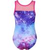imagebeautyin Gymnastics Leotards for Girls with Skirt Sleeveless Ballet Dance Dress Outfit 410 YearsPure  Galaxy