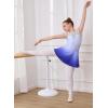 imagebeautyin Gymnastics Leotards for Girls with Skirt Sleeveless Ballet Dance Dress Outfit 410 YearsPure  Snowflake