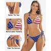 imagebeautyin Womens Bikini Swimsuit Triangle String Halter Two Piece Bathing SuitsFlag