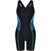imagebeautyin Girls Swimsuit Size 814 Boyleg One Piece Athletic Bathing Suit Training SwimwearFish ScalesBlack