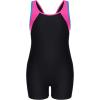 imagebeautyin Girls Swimsuit Size 814 Boyleg One Piece Athletic Bathing Suit Training SwimwearMagentaBlack