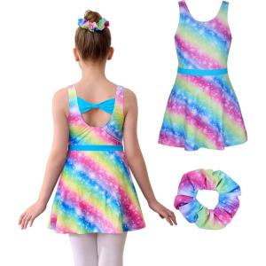 imagebeautyin Girl Gymnastics Leotards Unitards Ballet Dance Dress Tumbling OutfitsMulticolor