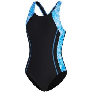 imagebeautyin Girls Swimsuit Athletic One Piece Practice Swimwear Competition Bathing SuitBlackBlue Wave