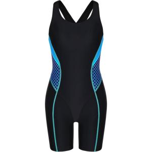 imagebeautyin Girls Swimsuit Size 814 Boyleg One Piece Athletic Bathing Suit Training SwimwearFish ScalesBlack