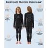 imagebeautyin Thermal Underwear for Kids Athletic Thermals Top and Bottom Set Boys Girls Long Johns Set Winter Base LayerBlackGrey