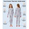 imagebeautyin Thermal Underwear for Kids Athletic Thermals Top and Bottom Set Boys Girls Long Johns Set Winter Base LayerGrey
