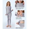 imagebeautyin Thermal Underwear for Kids Athletic Thermals Top and Bottom Set Boys Girls Long Johns Set Winter Base LayerGrey
