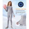 imagebeautyin Thermal Underwear for Kids Athletic Thermals Top and Bottom Set Boys Girls Long Johns Set Winter Base LayerGrey