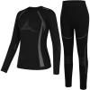 imagebeautyin Thermal Underwear for Kids Athletic Thermals Top and Bottom Set Boys Girls Long Johns Set Winter Base LayerBlackGrey