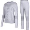 imagebeautyin Thermal Underwear for Kids Athletic Thermals Top and Bottom Set Boys Girls Long Johns Set Winter Base LayerGrey