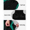imagebeautyin Athletic One Piece Boyleg Swimsuits Women Front Zip Sport Bathing SuitGreenBlack