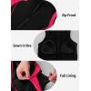 imagebeautyin Athletic One Piece Boyleg Swimsuits Women Front Zip Sport Bathing SuitRedBlack