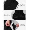 imagebeautyin Athletic One Piece Boyleg Swimsuits Women Front Zip Sport Bathing SuitWhiteBlack