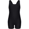 imagebeautyin Girls Boyleg One Piece Swimsuit Athletic Bathing Suit Competitive Swimwear Size 716Black