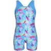 imagebeautyin Girls Boyleg One Piece Swimsuit Athletic Bathing Suit Competitive Swimwear Size 716Blue Print