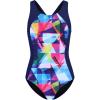 imagebeautyin Girls One Piece Swimsuits Size 716 Athletic Racerback Bathing SuitDeep Blue