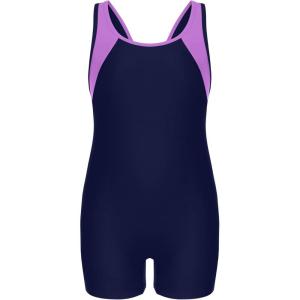 imagebeautyin Girls Boyleg One Piece Swimsuit Athletic Bathing Suit Competitive Swimwear Size 716NavyPurple