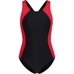 imagebeautyin Girls One Piece Swimsuits Size 716 Athletic Racerback Bathing SuitBlackRed