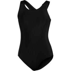 imagebeautyin Girls Swimsuit One Piece Swimwear Athletic Competition Bathing Suit 716YBlack