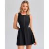 imagebeautyin Womens One Piece Swim Dress Athletic Swimsuits Modest Bathing Suit 2026 Zip Up SwimdressBlackWhite