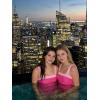 image:imagebeautyin Girls Swimsuit One Piece Bathing Suits Retro Square Neck Ruched Adjustable Strap Swimwear 716YPink