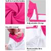 image:imagebeautyin Girls Swimsuit One Piece Ruffle Ruched Bathing Suit Adjustable Strap Swimwear for Teen GirlsHot Pink