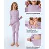 image:imagebeautyin Thermal Underwear for Kids Athletic Thermals Top and Bottom Set Boys Girls Long Johns Set Winter Base LayerPurple