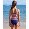 image:imagebeautyin Girls Swimsuit 2 Piece Criss Cross Tankini Sets V Neck Ruched Bathing Suit Adjustable Straps Teen SwimwearFlag Print