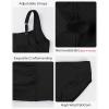 image:imagebeautyin Girls Swimsuit 2 Piece Teen Bathing Suits Ruched Tankini Set Solid Color Adjustable Swimwear 716YBlack