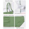 image:imagebeautyin Girls Swimsuit 2 Piece Teen Bathing Suits Ruched Tankini Set Solid Color Adjustable Swimwear 716YGreen