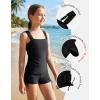 image:imagebeautyin Girls Tankini Swimsuit 2 Piece Bathing Suit Adjustable Straps Tween Tankini Swim Top amp Shorts Swimwear 716YBlack
