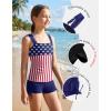 image:imagebeautyin Girls Tankini Swimsuit 2 Piece Bathing Suit Adjustable Straps Tween Tankini Swim Top amp Shorts Swimwear 716YFlag Print