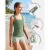 image:imagebeautyin Girls Tankini Swimsuit 2 Piece Bathing Suit Adjustable Straps Tween Tankini Swim Top amp Shorts Swimwear 716YGreen