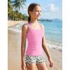 image:imagebeautyin Girls Tankini Swimsuit 2 Piece Bathing Suit Adjustable Straps Tween Tankini Swim Top amp Shorts Swimwear 716YPink